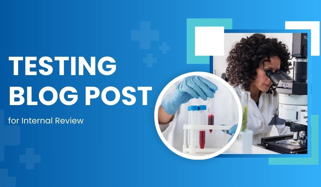 1. Testing Blog Post for Internal Review